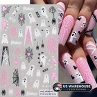Halloween Nail Stickers  Halloween Nail Art Decals 3d Self-adhesive Pink Ghost S