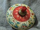 Vintage Old Tin Litho Spinning Top J  Chein Toy