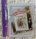 Flower Ensemble Paper Quilling  Kit New With Frame