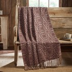 New Primitive Colonial Oat Red Medallion Coverlet Throw Blanket
