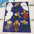 Vintage Christmas Holiday Angel Themed Scrapbooking Stickers Lot Of 3 Sheets