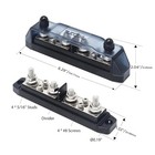Bbpg4 Bus Bar Positive And Negative 4 X 5 16    Studs And 4 X  8 Screw Terminals P