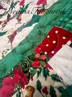 Christmas Throw Quilt - Jagged X Pattern   Bright Green Trim   Cq151  C75 198
