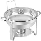 4pack Chafing Dish Buffet Set Round 5qt Chafers Catering Food Warmer W glass Lid