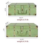 Vintage Metal Storage Trunks - Set Of 2  Antique Decorative Storage Chests Wi   