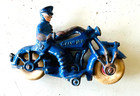 Antique 1930 s Champion Cast Iron Police Motorcycle Toy W original Tires Hubley