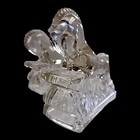 Pair Of Le Smith Clear Heavy Glass 9 x6   x3  Running Horse Bookends Art Deco 