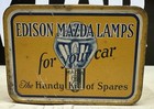 Original Vintage 1920   s 1930   s Edison Mazda Auto Bulb Kit Tin Spare Light Bulb