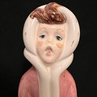 Christmas Caroler Ceramic Vintage Lady In Pink 9    Height