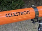 Vintage Orange Tube Celestron C80 Refractor On Vixen Polaris Mount W Wood Tripod