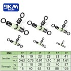 30pcs Fishing Cross Bearing Swivels Tackle Connector With Light Emitting Beads