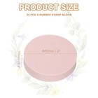 24pcs 2  Rubber Carving Blocks  Soft Linoleum Art Carving Block Round  Pink