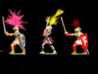 Sacul Three Foot Knights 1 With Axe 2 With Sword And Shield