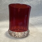 Vintage Victorian Mcm Eapg    Ruby Stained tumbler Dakota Tumbler Antique Glass