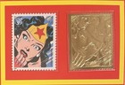 Wonderwoman Dc Comics Cover Usps Stamp   22k Gold Replica Stamp Rare Collectible