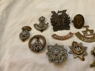 1514 World War I British Cap Badges Somme Unit Group Of 10 Australia Egypt Swb