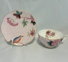 203u Wedgwood Cuckoo Pink Tea Cup   Saucer Set  With Extra Saucer
