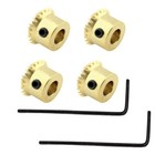 0 5m-20t Metal Umbrella Tooth Bevel Gear Helical Motor Gear 20 Tooth 3mm Bore 4x