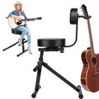 Adjustable Guitar Stool - Musician Chair Drum Throne With Backrest For Guitarist