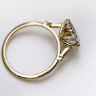 2 00ct Asscher Cut Lab Created Diamond Engagement Ring 14k Yellow Gold Plated