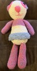 Crochet Lot Of 2 Plush Stuffed Animal Toy Doll  handmade Vintage 9in   14in