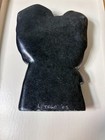 Solid Black Hand Carved Soapstone Elephant 5 Pounds Signed
