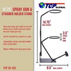 Gravity Feed Paint Spray Gun Stand With Strainer Holder Hvlp Wall Or Bench Mount