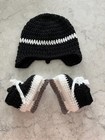 Baby Hockey Choice Of Diaper Cover Black   White  Skates Crochet Handmade New