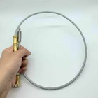 Edc Steel Wire Whip  Brass Handle  Kung Fu Whip Outdoor Tactical Whip Tools Gift
