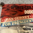 1963 Dodger Stadium Sports Car Road Races Poster With Dan Gurney For President