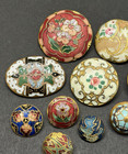 Antique Vintage Lot Of 15 Enamel Buttons - 7 16  To 1-1 8   k32 