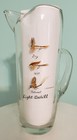 Rare Carwin Fly Fishing Motif Sintzenich Martini Cocktail Glass Pitcher Bar Mcm
