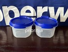 Tupperware Modular Mates Round  1 Container 200ml Stor  n Shake Seal Blue Set 2