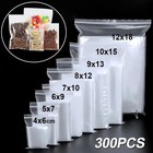 100x Strong 2-mil Zipper Baggies Clear Reclosable Lock Zipper Plastic Bags Poly