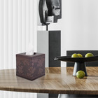 Tissue Box Cover Square modern Leather Tissue Box Holder For Napkin Facial Paper