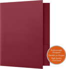 25 Count  Burgundy  Two Pocket Presentation Folders  Perfect For Sales Material 