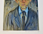 Raphael Soyer Original Signed Ltd Edition Color Lithograph Self Portrait 1979