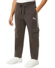 Boys Soft Fleece Jogger Sweatpants Drawstring   Pockets 10-12 Grey Cargo