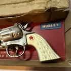 Hubley Vintage 2-in-1 Repeating Cap Pistol  Cast Iron  Original Box Made Usa B2