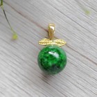 K18 Jade Pendant Top Natural Untreated Green Jade Gift Jewelry