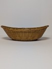 Vintage Oval Wicker Basket Fruit Basket Rustic Farmhouse Decor 12 x9 x3 5 