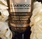Bath   Body Works Teakwood Ultra Shea Body Cream Men s Lotion 8oz Authentic Htf