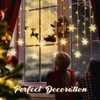 96 Led Snowflake Fairy Curtain String Lights Hanging Ornament Xmas Party Decor