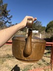 Primitive Antique Brittons Patent 1870 Large Copper Tea Kettle Pot W  Handle Vtg