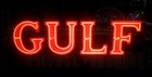 Rare Original 8ft Gulf Gas Oil Porcelain Neon Sign