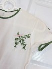 Vintage 50s I Magnin Girls White Embroidered Bouquet Organza Party Dress Size 6
