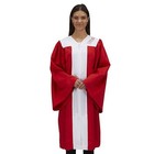Confirmation Robe With Embroidered Descending Dove Satin Polyester Junior Red