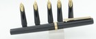 Osmiroid Easy-change Black   Gold Fountain Pen W 6 Nibs   Converter - 1980 s