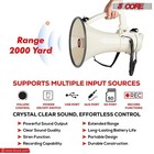 5core Megaphone Bullhorn Speaker 100w Professional Bull Horn Battery Power