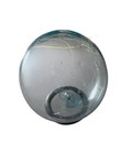 Rare Aav Aasn  s Norwegian Glass Fishing Float Clear Mark Antique 1800s